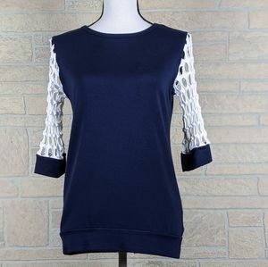 PETE Destroyed Half Sleeve Knit Boutique Crew Neck